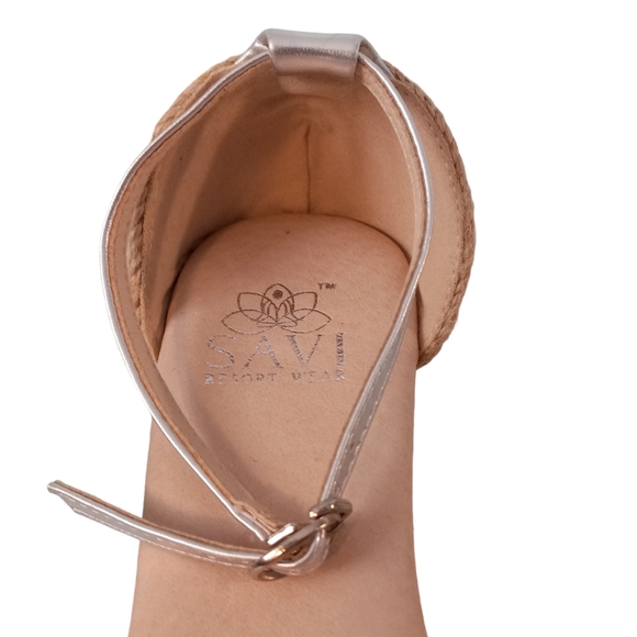 NWOT | SAVI Resort Wear Jewel Embellished Wedge Heel Espedrille Sandal | US 6 - Picture 5 of 6